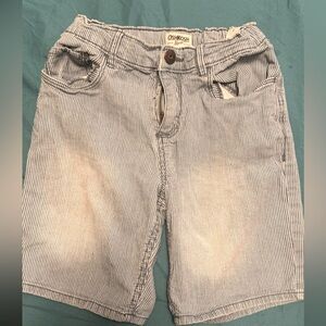 OSH KOSH SHORTS. NAVY/WHITE PIN STRIPE